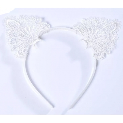 High quality lace material cat ear popular hair clasp